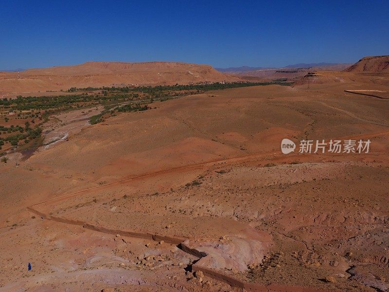 Arid landscape, surroundings of the ksar of Aït Ben Haddou, Morocco